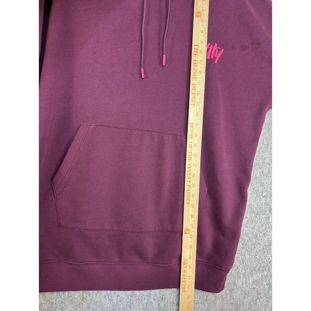 Yitty Oversized Burgundy Red Hoodie Sweatshirt XS - Picture 6 of 10
